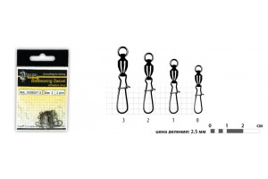 Вертлюг Akara Ballbearing Swivel 3220024-2 0 (3 шт.) с подшипником с застежкой