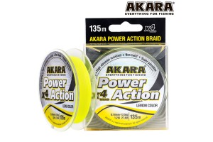 Шнур Akara Power Action X-4 Yellow 135 м 0, 14