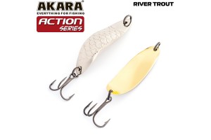 Блесна колеблющаяся Akara Action Series River Trout 45 11 гр. 2/5 oz. Sil-Go