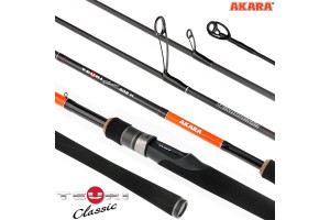 Спиннинг штекерный углепластик 2 колена Akara Teuri Classic H802 TX-30 (21-56) 2, 44 м