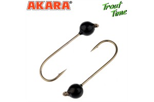 Джиг. головка Akara Trout Time Шар вольфрам 1, 0 г. 4, 6 мм. кр. № 6 Black (3шт)