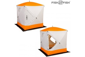 Палатка зимняя Fish 2 Fish Куб 1, 8х1, 95 м с юбкой в чехле утепленная