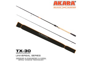 Спиннинг штекерный углепластик 2 колена Akara Black Hunter (28-80) XH902 2, 7 м