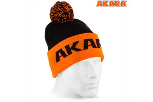 Шапка Akara Sport Winter Pompon Black/Orange 5