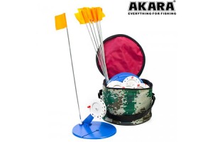 Жерлица зимняя Akara 3601-001 диам. 19 см оснащенная (10 шт.)