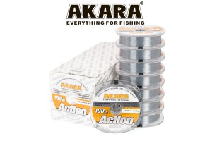 Леска Akara Action Grey 100 м 0, 30 серая