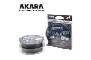 Шнур Akara Feeder Braid X-4 Dark Grey 150 м 0, 10