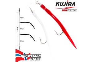 Снасточка морская Kujira Nord Sea №1 (2 Gum 8/0 Red-White)